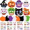 Halloween Activitie Art and Craft Foam Pumpkin Cat Bat Ghost Witches with Self Adhesive Face Stickers Kits for Kids Halloween Decorations Game Party Favors